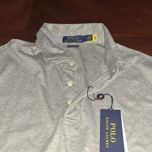 Polo Ralph Lauren polo shirt, Grey with white logo, medium classic fit.